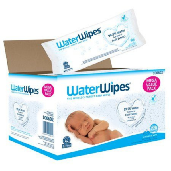 WaterWipes – SENSITIVE BABY WIPES – PACK OF 12 POUCHES x 60 SHEETS, 720 SHEETS