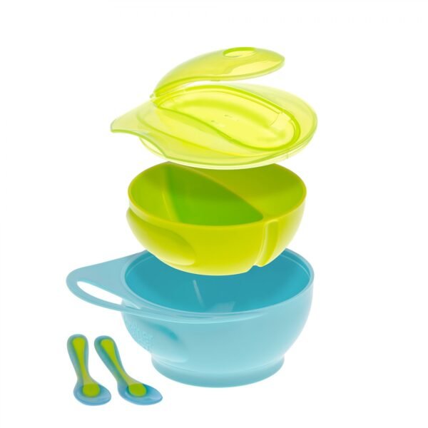 BROTHER MAX – EASY HOLD WEANING BOWL SET – BLUE/GREEN