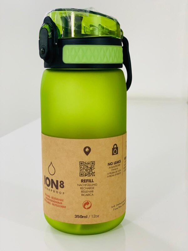 Ion8 Pod Leak Proof BPA Free Water Bottle, 350ml, Frosted Green