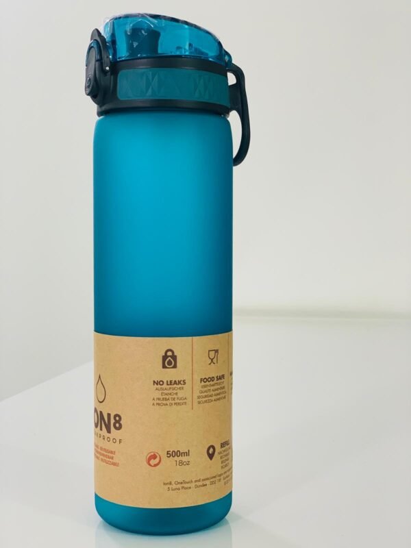 ION8 – LEAK PROOF SLIM WATER BOTTLE – BPA FREE – AQUA – 500ml